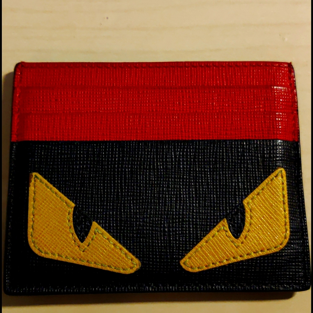 Fendi multicolor Monster card holder